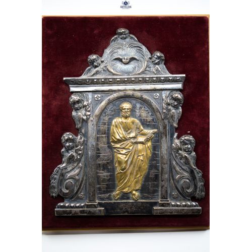 Pax, silver plated and gilded bronze - Flemish 17th/18th century