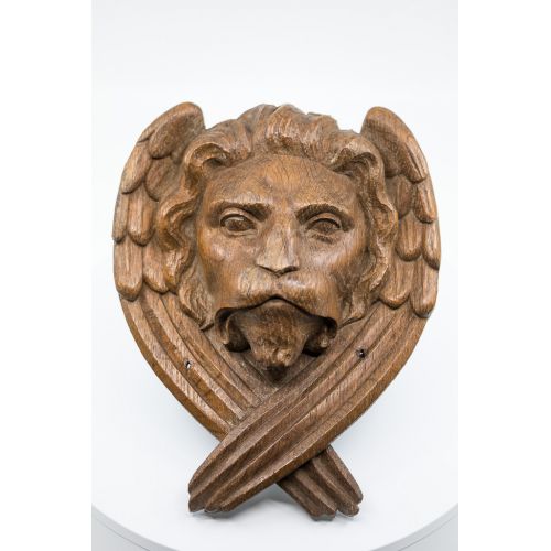 Bois sculpté - Lion (symbole de saint Marc) - 18e siècle