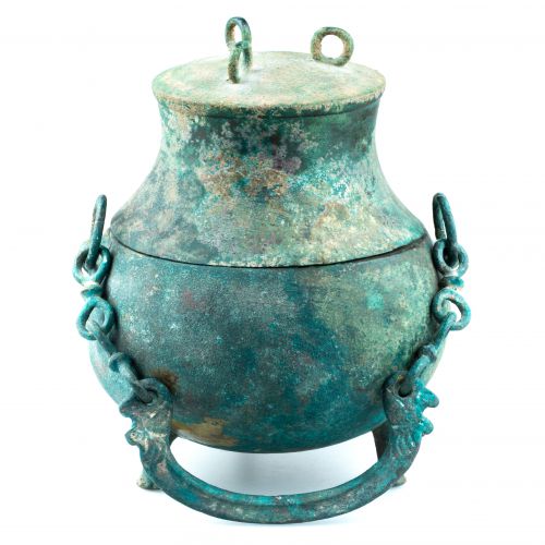 Vase You / Yu  en bronze - Chine, Dynastie des HAN (2e siècle ACN - 2e siècle PCN)
