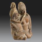 TWO PEOPLE SITTED, Mexico, Jaina Island, Maya (Late Classic, 600-900 AD)